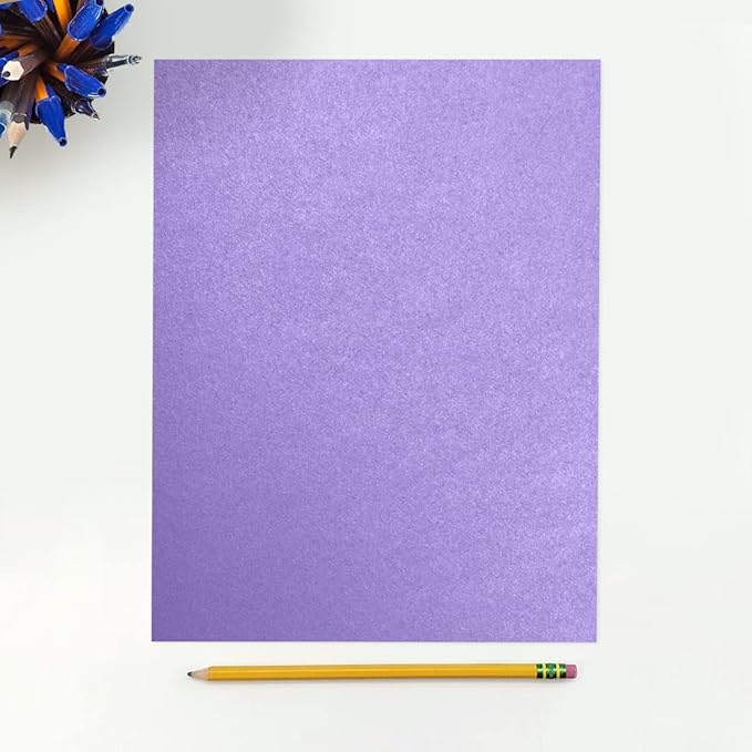 LUXPaper 8.5" x 11" Cardstock | Letter Size | Amethyst Metallic | 105lb. Cover (192lb. Text) | 50 Qty