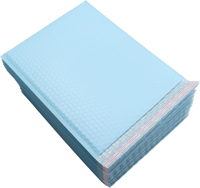 Bubble Mailer Padded Poly Mailers MEIANJU Envelopes Packaging Mailing Envelope Bags Shipping Bag Mail Packing Business Supplies, L13xW10 inch blue 25-Pack