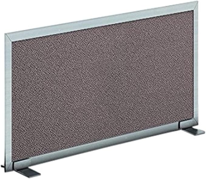 OBEX Acoustical Free Standing Privacy Screen, Cubicle Accessories Desk Privacy Panel, Desk Dividers for Office, Office Furniture Partitions Portable Sound Proof Dividers, 12" x 66", Slate