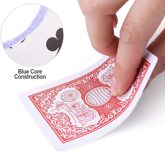 LotFancy Playing Cards, 12 Pack, Decks of Cards Bulk, Poker Size, Standard Index, for Blackjack, Euchre, Canasta Card Game, 6 Blue and 6 Red, Casino Grade Poker Cards