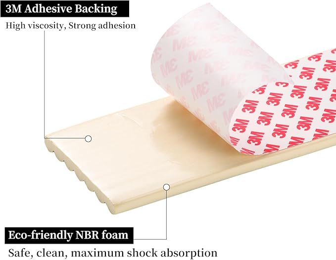 VOCOMO Corner Protector for Baby, Widen Edge Protector with Adhesive Backing, Baby Proofing Edge Corner Protect Self Adhesive Furniture Guard Bumper for Table, Desk, Fireplace (White, 6.6ft)