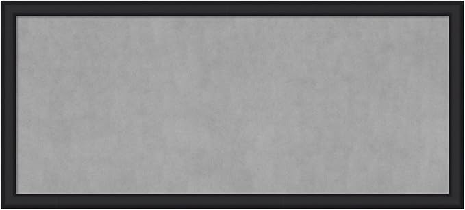Amanti Art Black Framed Magnetic Board 23x51 Oversize Vision Board for use with Magnets, 100% Metal Sheet to Display Items as Office Decor or for Home Organization in mudroom, Kitchen or Kids Room