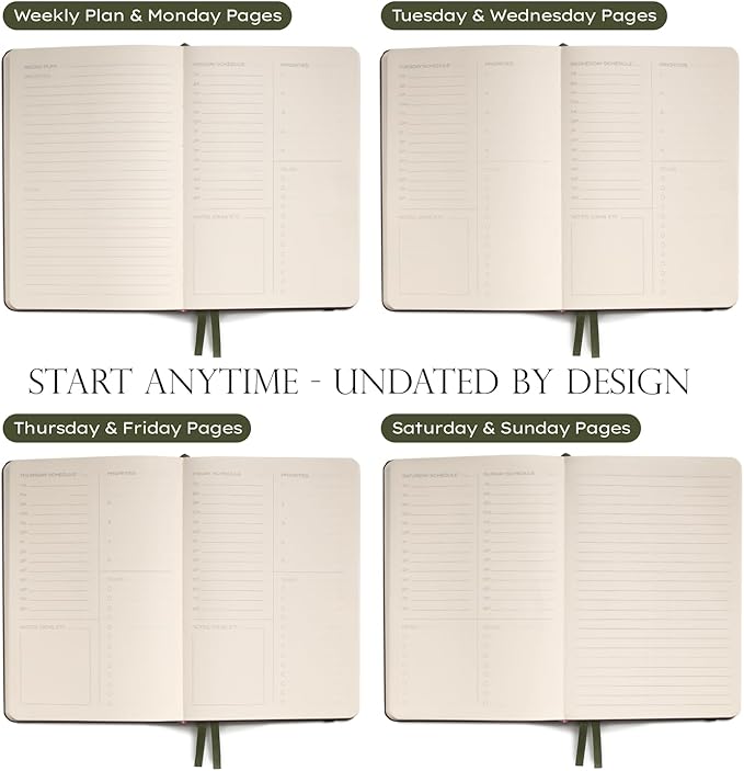 Anecdote 2026-2027 Planner: A Monthly, Weekly & Daily Planner with Calendar | 8.5" x 5.2" | Hardcover To-Do List Organizer, Planning Your Success, Start Anytime, Achieve Productivity Goals (Blossom)