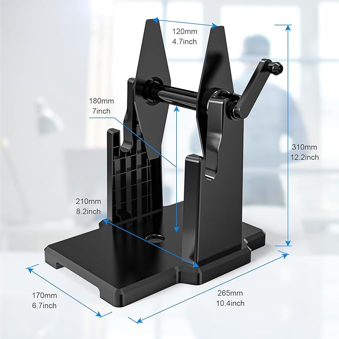 Vazioyar Label Holder for Rolls and Fan-Fold Labels，Compatible with Manual Recycling of Label Rolls(Large Holder)