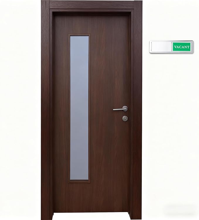 Vacant Occupied Door Sign Sliding Indicator, Privacy Sign for Office, Restroom, Conference Room, Home, Hotel, Hospital – Red Green Reversible Room Status Door Slider