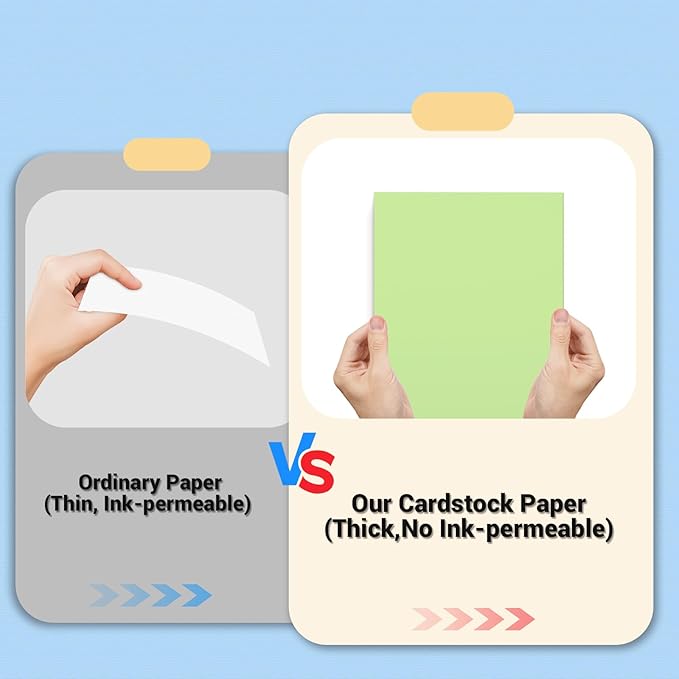 Cardstock 8.5 x 11, Thick Printer Paper 75 lb/200 gsm, 40 Sheets Card Stock Green, Heavy Card stock, Art CardStock Paper for Invitations, Diy Cards, Business Cards, Menus, Crafts, Drawing etc