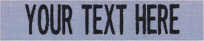 Custom Uniform Name Tapes Solid Colors. Made in The U.S.A. Ships Under 24 Hours. Chambrell Fabric, 3.5 Inch Hook Fastener (Uniform Ready Fastener)