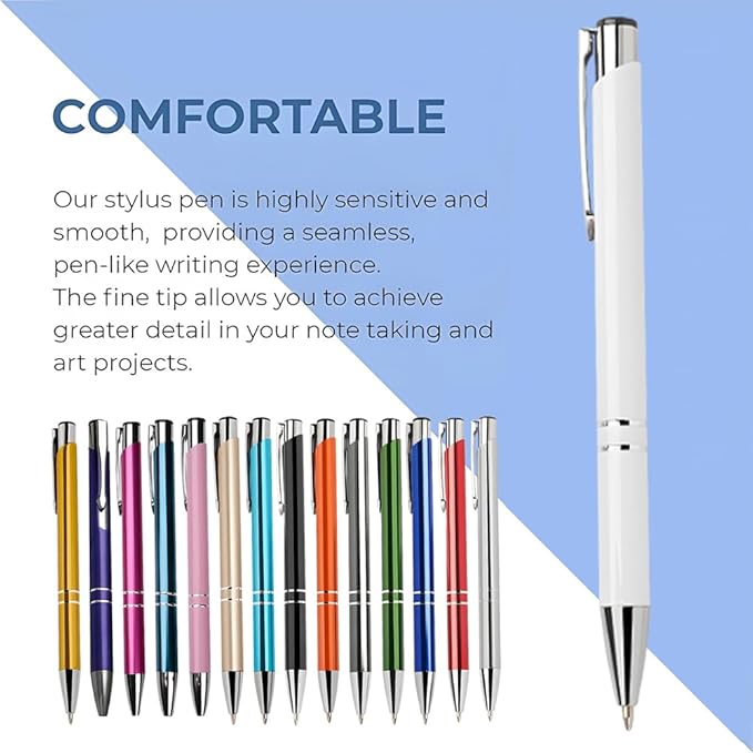 Yucold Customized ballpoint pens in bulk, personalized ballpoint pens with free engraving, for use in companies, enterprises, graduation anniversaries (Silver,26)