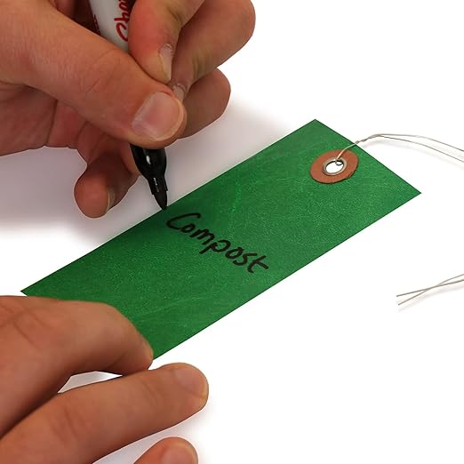 SmartSign (Pack of 100) 4.75 x 2.375 inch Blank Tyvek Shipping Tags with Pre-Attached Wires (Size - 5), 8 mil Plastic, Green, Made in USA