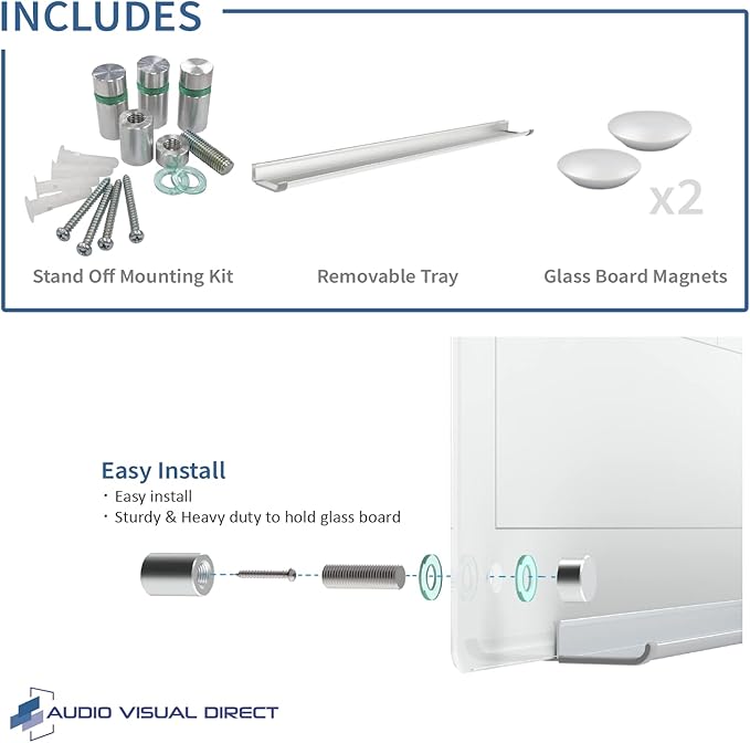 Audio-Visual Direct Magnetic Weekly Planner Dry-Erase Board for Wall - 24" x 36" - (Chore Chart, White)