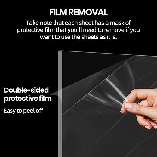 CALPALMY (2 Pack) 1/4" Thick Clear Large Acrylic Sheets - 36" x 48" Pre-Cut Plexiglass Sheets for Windows, Craft Projects, Signs, Display Cases, Sneeze Guard and More - Cut with Power Saw, Hand Tools