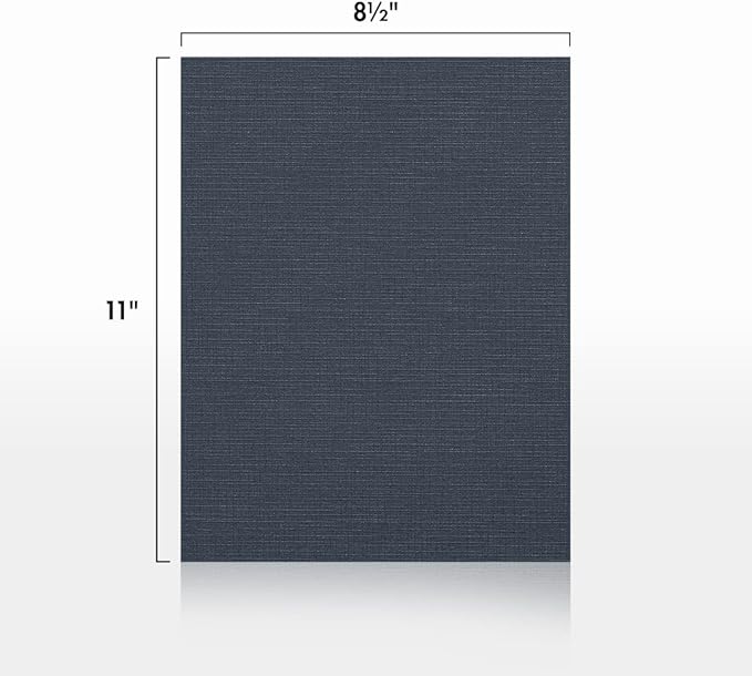 LUXPaper 8.5" x 11" Cardstock | Letter Size | Nautical Blue Linen | 100lb. Cover | 500 Qty