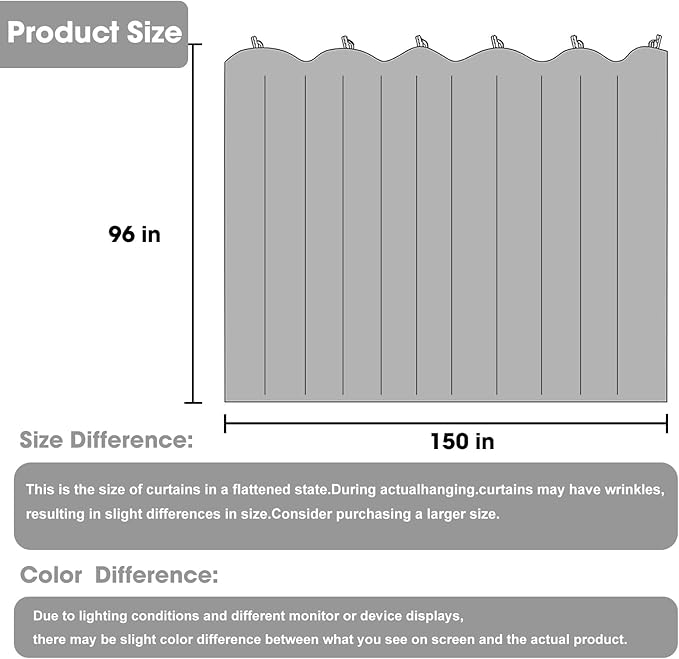 Cbsroro Room Divider Blackout Curtain Track Curtains Wall Dividers Panels Screen for Living Rooms Bedroom Office Privacy Partition Separation, W150 × L96 Inch,1 Panel, Black