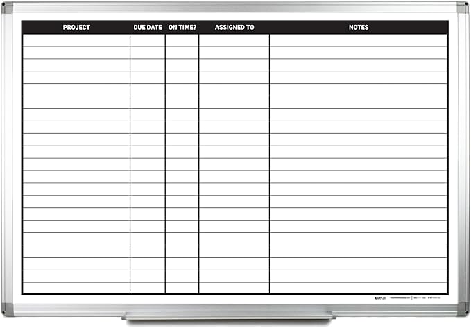 Project Planning Dry-Erase Whiteboard 36" x 24"