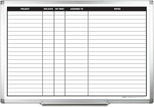 Project Planning Dry-Erase Whiteboard 60" x 40"