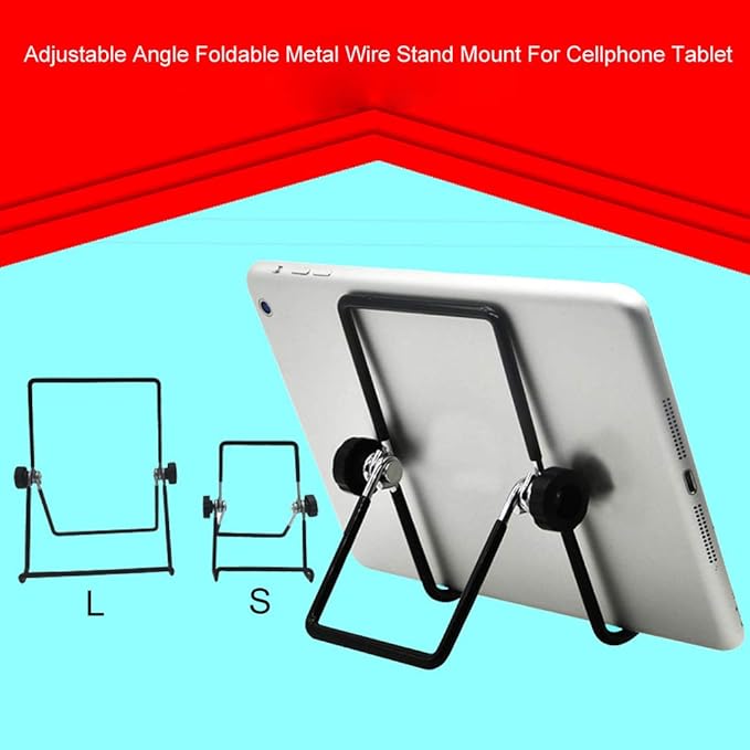 CATHATRR Holder 180° Adjustable Angle Foldable Metal Stand Mount for Cellphone Tablet PC Book Desk Cell Phone Stand for Video