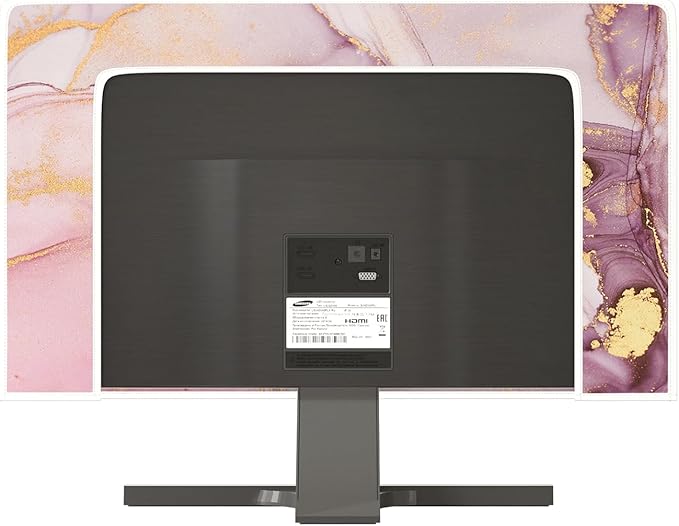 Baocicco Pink Gold Marble Waterproof Screen TV Cover 50, 51, 52 Inch Decorative Modern Television Cover for Home TV Screen Texture Dust Proof Monitor Covers for Television Screen LED LCD OLED TVs