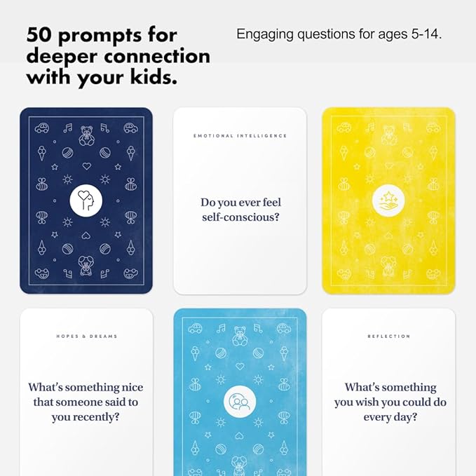 BestSelf Conversation Cards for Kids - Little Talk Expansion Pack - 50 Prompts, Ideal Classroom Must Haves and Therapy Tools, Social Skills Activities and Fun Conversation Starters for Kids