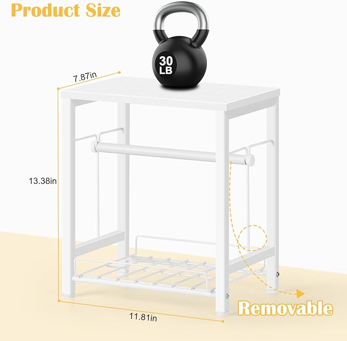 smusei Label Holder Thermal Printer Sticker Stand Label Roll Holder for Rolls and Fan-Fold Labels, Desktop Printer Holder Label Roll Dispenser for Small Business, Home Office Supplies, White