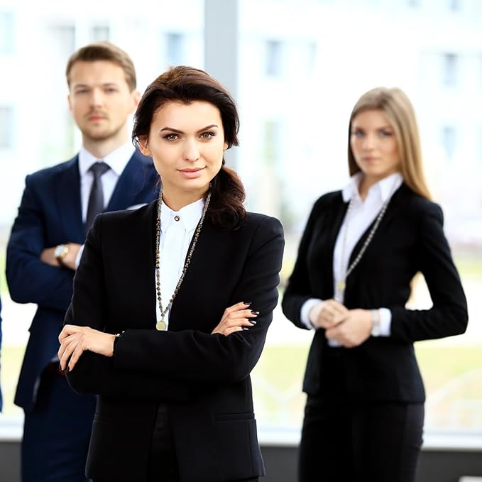 AIDSOTOU Lanyards for ID Badges and Keys,Natural Stone Beaded Teacher Lanyard for Women,Retractable Lanyard with ID Holder Cute Lanyards for Teachers (Brown)