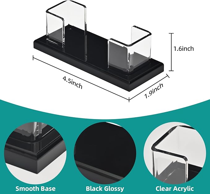 PecMuikee Business Card Holder for Desk，Acrylic Business Card Display Stand,Multiple Business Card Holders for Office, Exhibition, Home, Restaurant (slot 1)