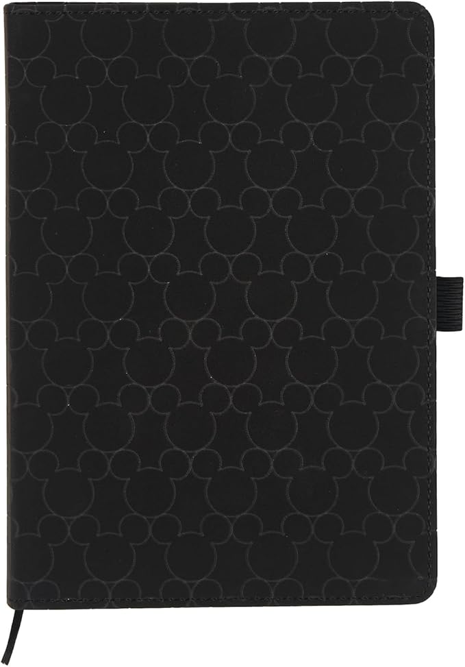 Happy Planner Disney Mickey Dot-Grid Journal for Office, School, or Journaling, Vegan Leather Notebook, A5 Size, 80 Pages, Obsidian
