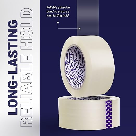 Clear Packing Tape -12 Heavy-Duty Wrapping Tape - 110-Yard Length, 1320 Total Yards 2.88-Inch Wide Strong Adhesive Rolls for Moving Boxes, Office Packaging, Storage Organization & Warehouse Shipping
