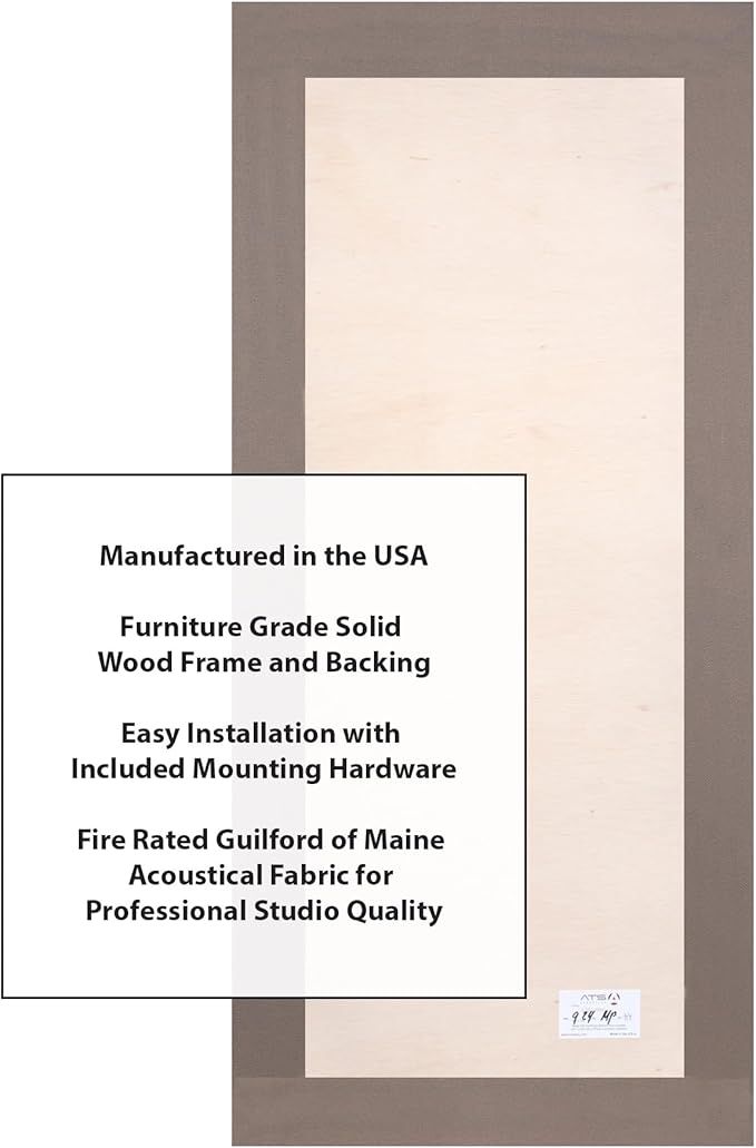 ATS Acoustics Home Office Residential Acoustic Treatment Room Kit Sound Absorbing Acoustic Panel 6 Pack for 50-100 Sq Ft (Latte)