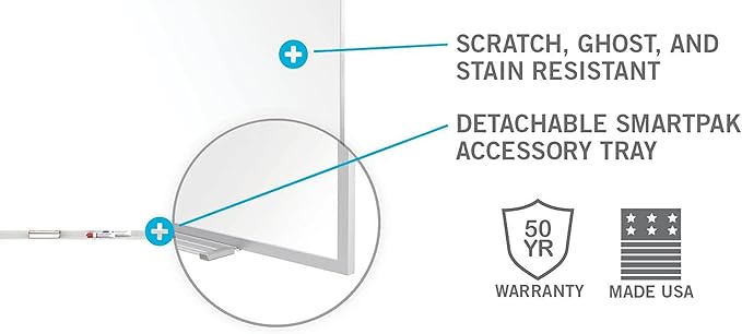 Ghent M1 Porcelain Magnetic Whiteboard, Aluminum Frame, 4'H x 15' 4" W, (2 Pieces)(M1-415-4-2P)