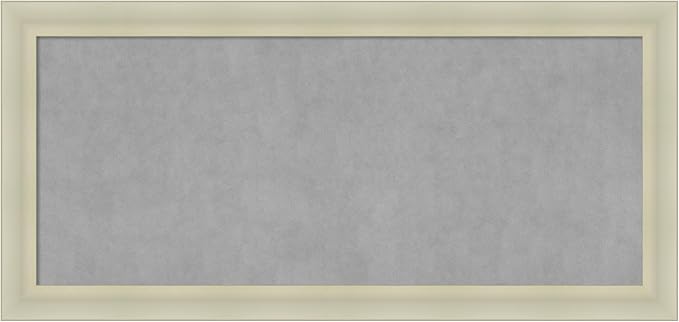 Amanti Art Silver Framed Magnetic Board 25x53 Oversize Vision Board for use with Magnets, 100% Metal Sheet to Display Items as Office Decor or for Home Organization in mudroom, Kitchen or Kids Room