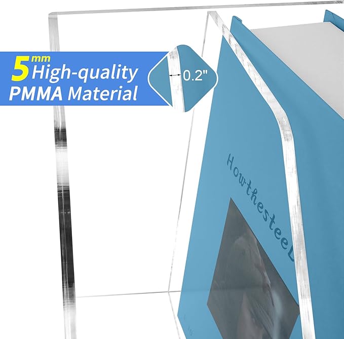 WYFHLPMMA Acrylic Paper Tray Stackable Letter Organizers, Clear Paper Tray Desk Organizer, 3-Tier, Desk A4 File Holder for Office Document Desktop File Tray-2pack