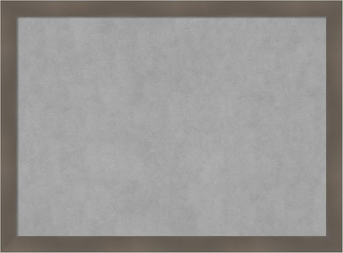 Amanti Art Grey Framed Magnetic Board 22x30 Medium Vision Board for use with Magnets, 100% Metal Sheet to Display Items as Office Decor or for Home Organization in mudroom, Kitchen or Kids Room
