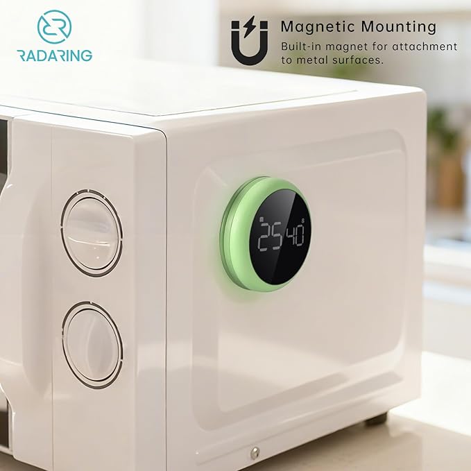 Emerald Quick Que Kitchen Timers, Visual timers Large LED Display Magnetic Countdown Countup Timer for Classroom Cooking Fitness Baking Studying Teaching, Easy for Kids and Seniors (Emerald)