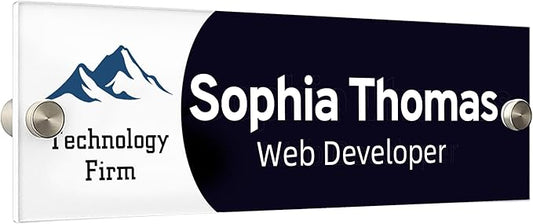 Acrylic Door Name Plate Personalized Office Name Plate Custom Door Sign with Logo Office Decor for Women Men Workspace Decorations