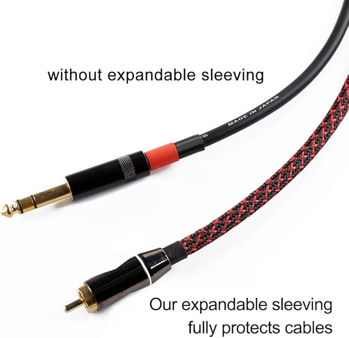 25ft - 1 inch PET Expandable Braided Sleeving – BlackRed – Alex Tech Braided Cable Sleeve