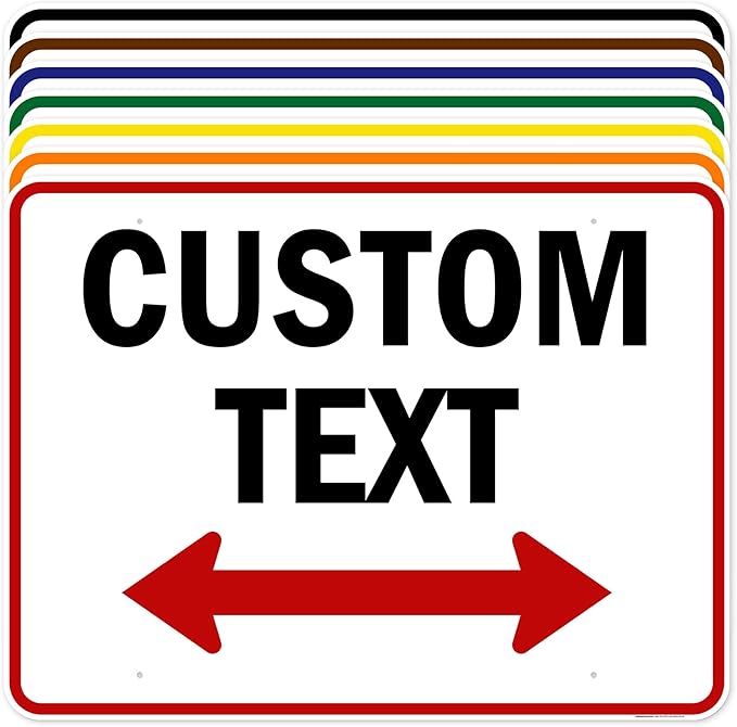 Custom Arrow,Custom Directional Sign, Two Way Arrow,36x48 Inches, Rust Free DiBound, Fade Resistant, Made in USA by My Sign Center