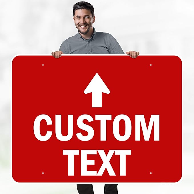 Custom Arrow,Custom Directional Sign, Up Arrow,36x48 Inches, Rust Free DiBound, Fade Resistant, Made in USA by My Sign Center