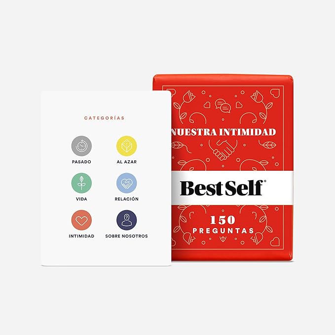 BestSelf Nuestra Intimidad - Spanish Intimacy Deck with 150 Relationship-Building Conversation Starters, Romantic Couples Card Game to Strengthen Communication and Connection