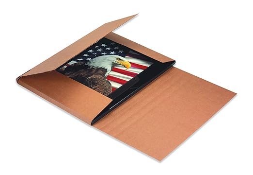 Tape Logic TLM961K Easy-Fold Mailers, 9 5/8" x 6 5/8" x 1 1/4", Kraft (Pack of 50)