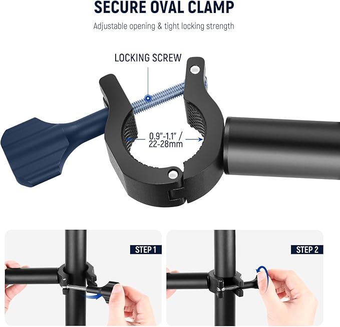 NEEWER DS001 Table Overhead Camera Mount Arm 11.8-20 inches/30-51 cm Telescopic Extension Arm for Table Stand with Ball Head Mount 1/4 Inch 3/8 Inch 5/8 Inch Screws for Webcam Camera LED Ring Light