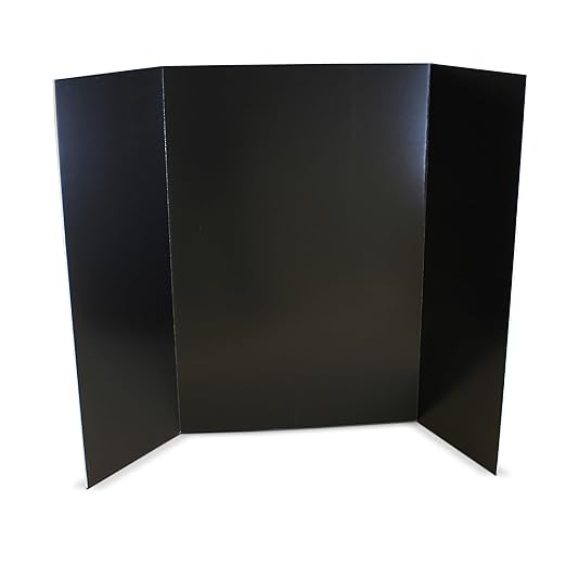 Flipside Products 36” x 48” Foam Project Boards for Presentations, Science Fair, School Projects, Event Displays and Trifold Picture Board - Black - 3 Pack
