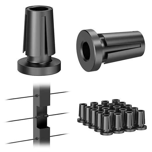 BLIKA Upgraded 20 Pack Stainless Steel Black Protector Sleeves for 1/8" 5/32" or 3/16" Deck Cable Railing, for Metal Posts, T316 Marine Grade, Cable Railing Protector Sleeves, Cable Railing Post Kits