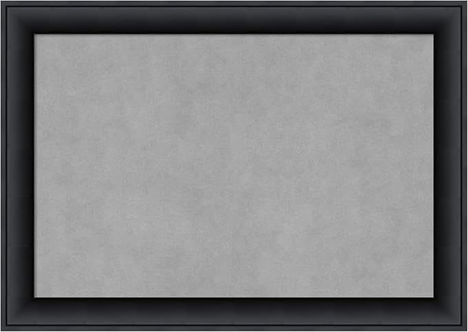 Amanti Art Black Framed Magnetic Board 19x27 Medium Vision Board for use with Magnets, 100% Metal Sheet to Display Items as Office Decor or for Home Organization in mudroom, Kitchen or Kids Room