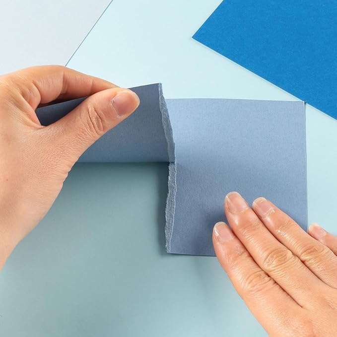 50 Sheets Colored Cardstock Paper 5 Colors, 250 GSM Heavy Card Stock for DIY Art Projects, Cards (Blue, 5x7)