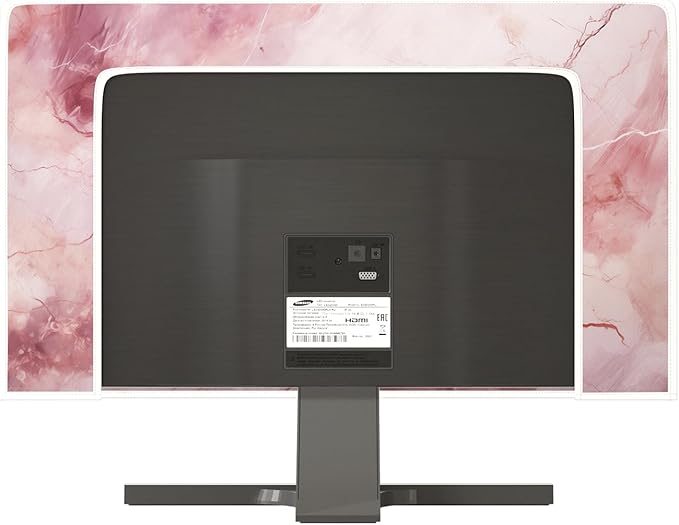 Baocicco Fashion Pink Marble Waterproof Television Cover 65 Inch Full Body Covers for Television Screen Panel Case Computer Sleeve Compatible with PC, Desktop and TV LED LCD OLED