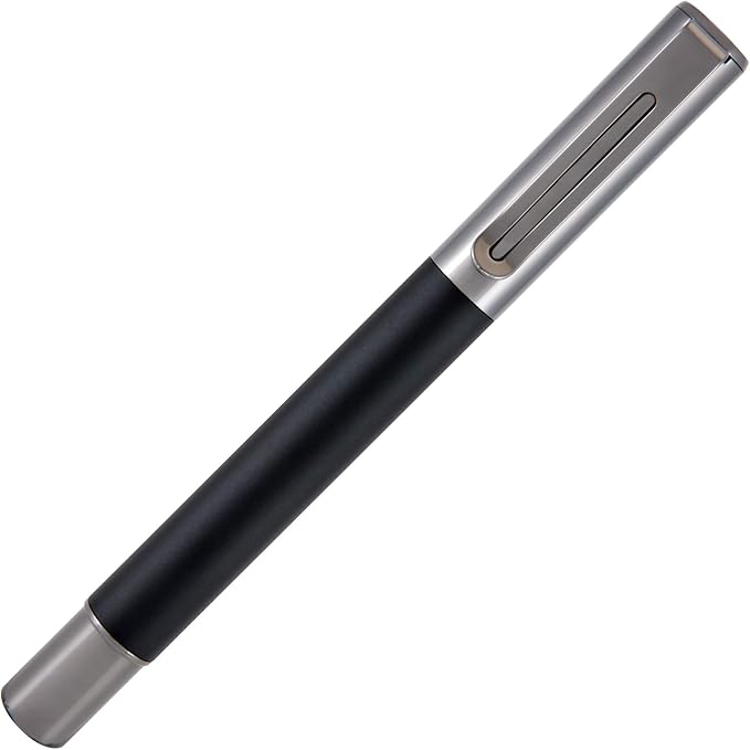 Monteverde USA Ritma Fountain Pen in Black – Fine Nib Smooth JoWo Stainless Steel Refillable Ink Cartridge/Converter – Ideal for Everyday Writing & Journaling