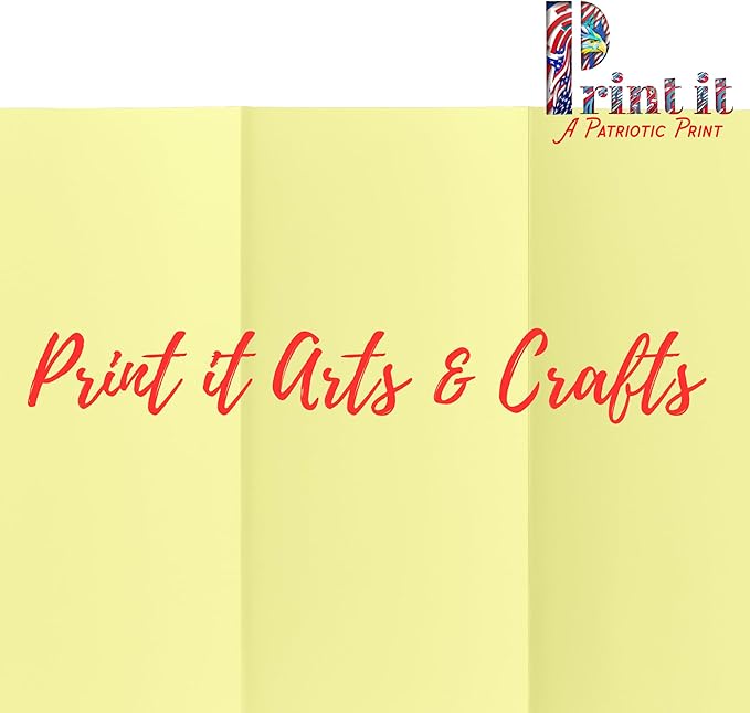 Printit Colors Multipurpose Paper, 20 lbs., 8.5" x 11", Canary-Yellow, 500 Sheets/Ream – Premium Colored Copy Paper for Printing, School, and Office Use