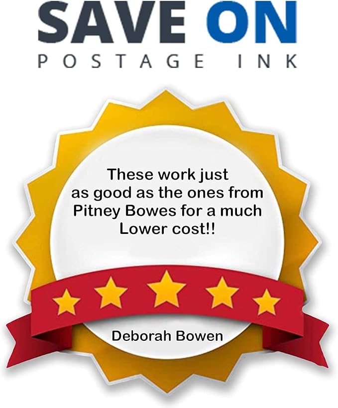 Save On Postage Ink Compatible PB 745-1 Direct Thermal Labels 4" X 6" Shipping Labels Compatible with PB J645, 1E03, 1E23 & 1E26 (2 Rolls)