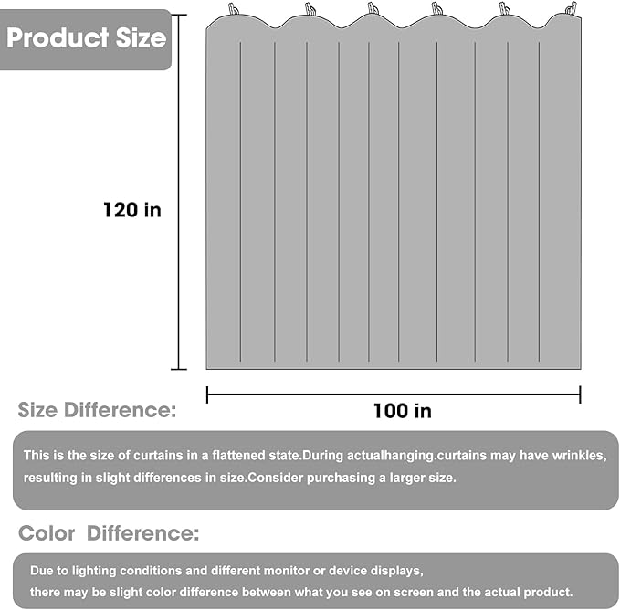 Cbsroro Room Divider Blackout Curtain Track Curtains Wall Dividers Panels Screen for Living Rooms Bedroom Office Privacy Partition Separation, W100 × L120 Inch,1 Panel, Grey