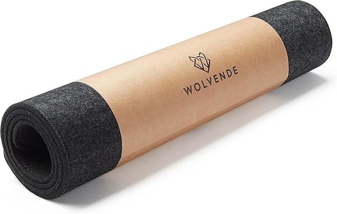 Wolvende Premium Felt Desk Mat | Small 12" x 27.5" Multifunctional Desk Pad for Home Office | Dark Gray